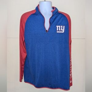 NFL New York Giants Red and Blue Quarter Zip